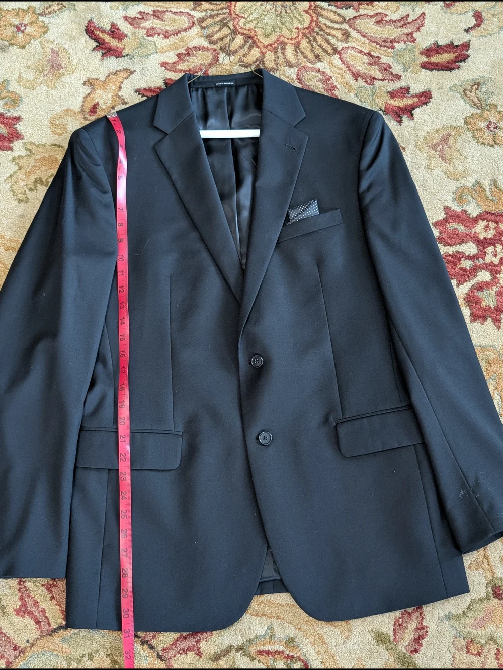 Men's Black Two-Button Blazer